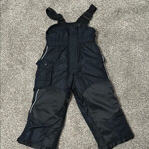 Kids Black Snow Bib Overalls